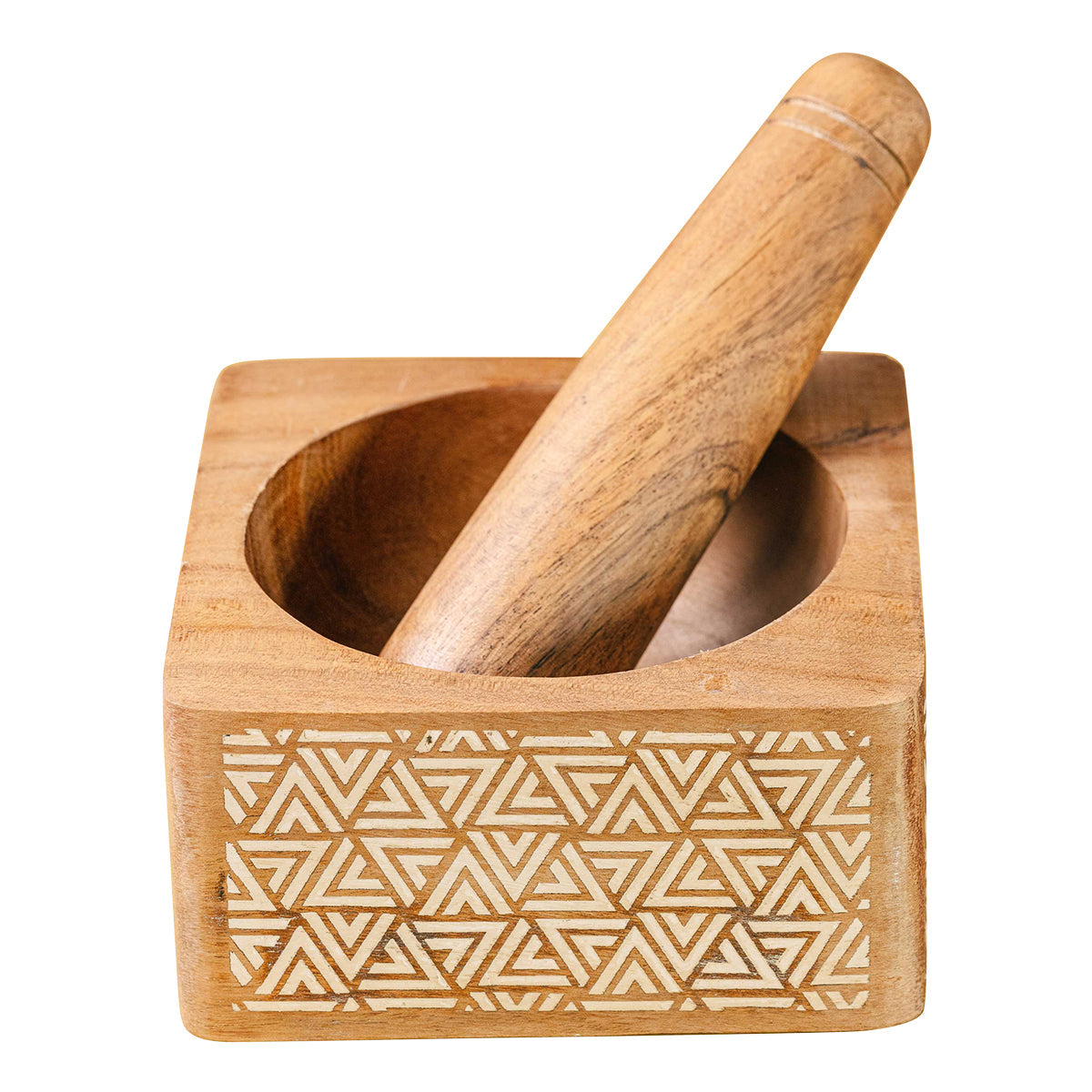 Wooden Mortar Pestle Set