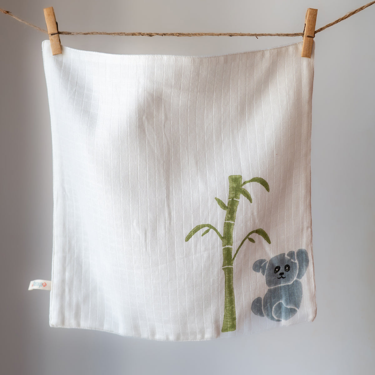 Baby Wash Cloth | Organic Muslin | Koala Purple | Set of 2