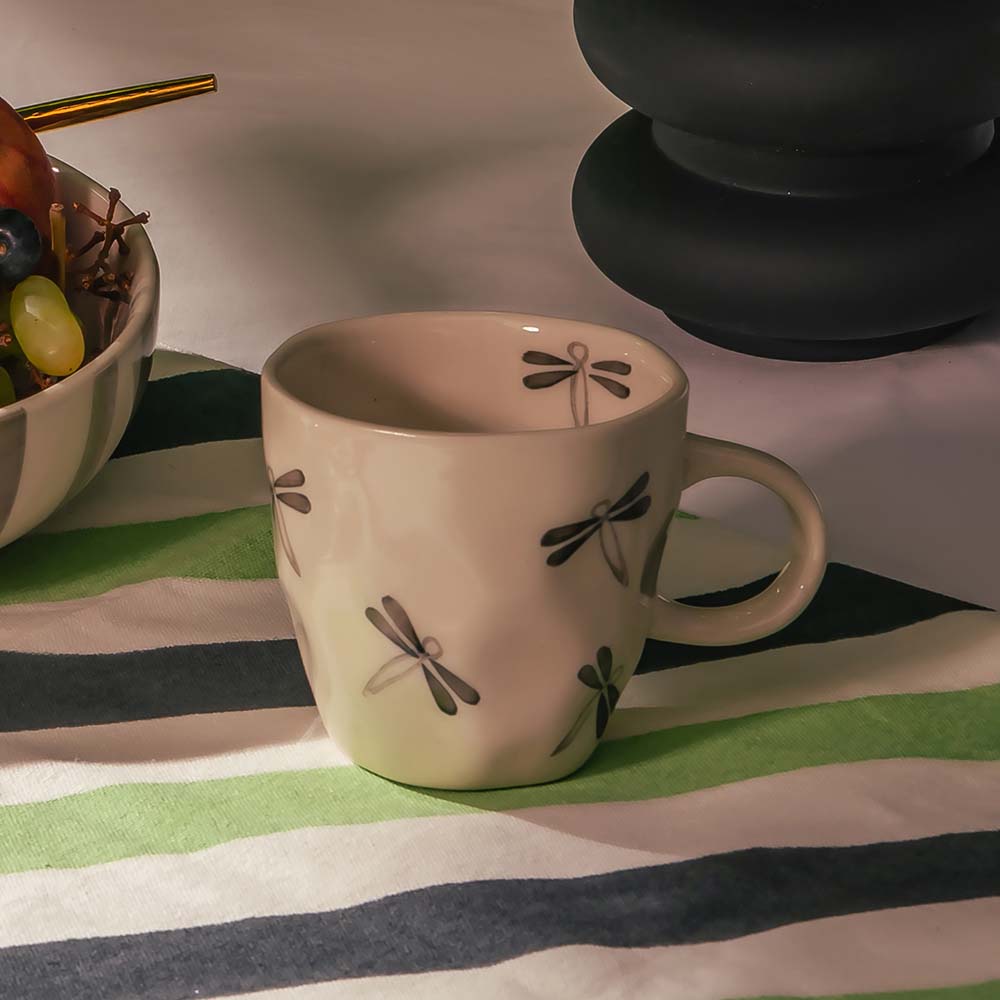 Midnight Dragonfly Mugs (Set Of 2)