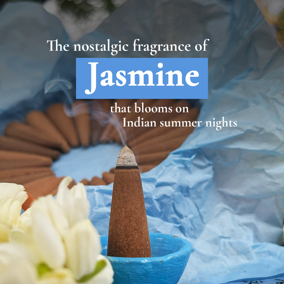 Motiya Dhoop - Pure Jasmine Incense Cones | Pack of 25 incense cones
