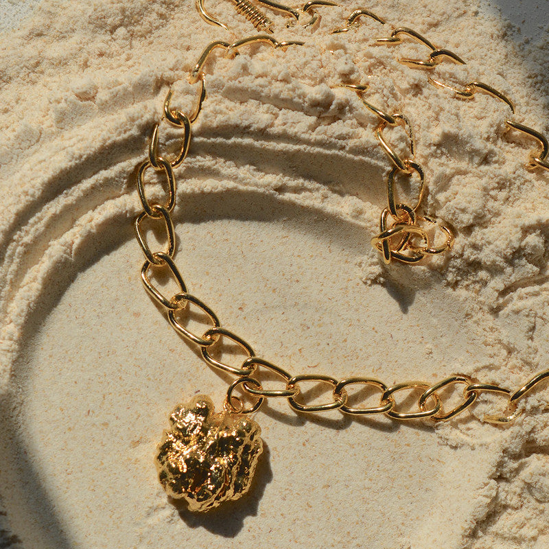 Walnut Neckpiece | Gold Plated