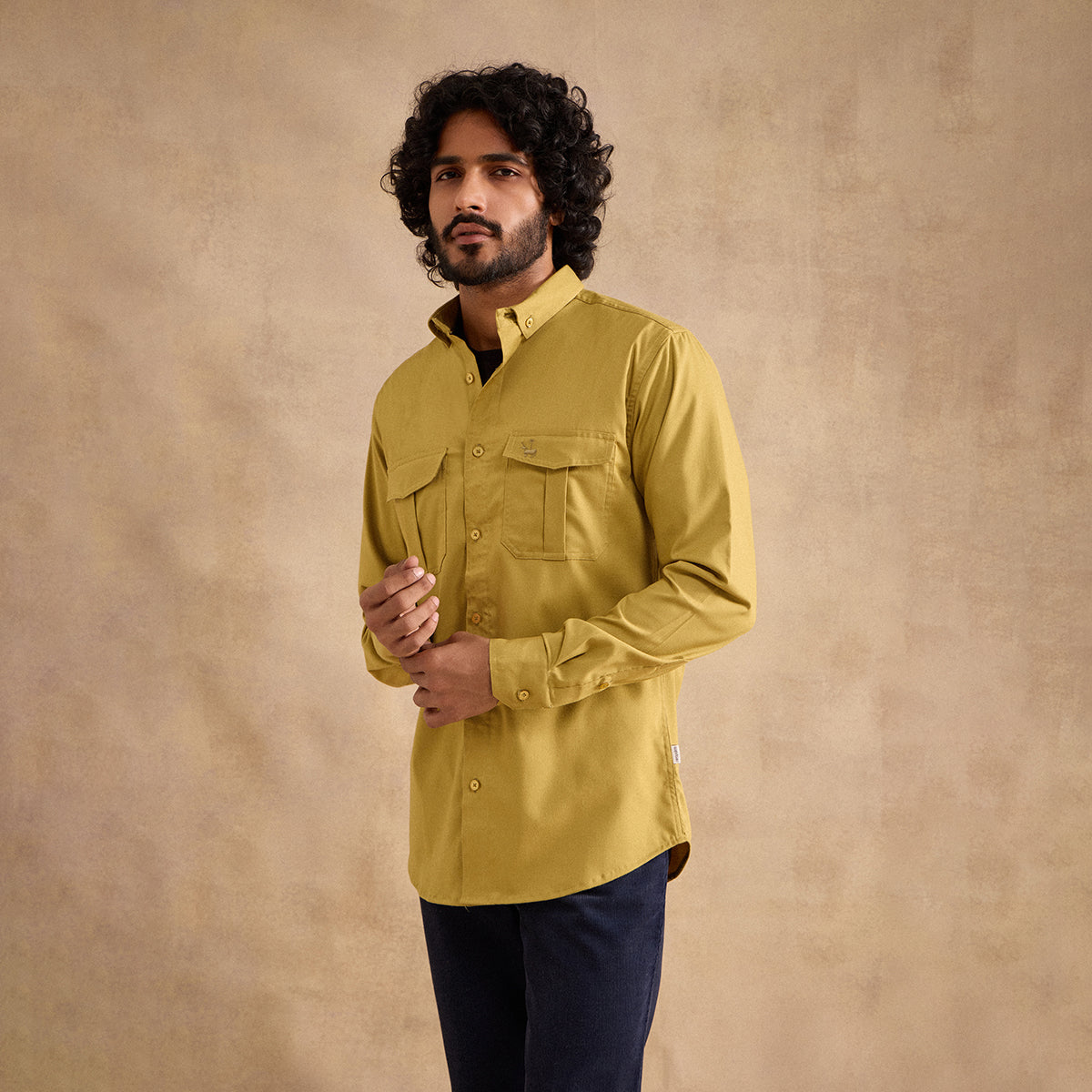 Charlie Shirt - Mustard Green