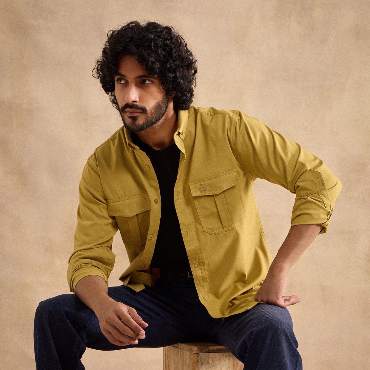 Charlie Shirt - Mustard Green