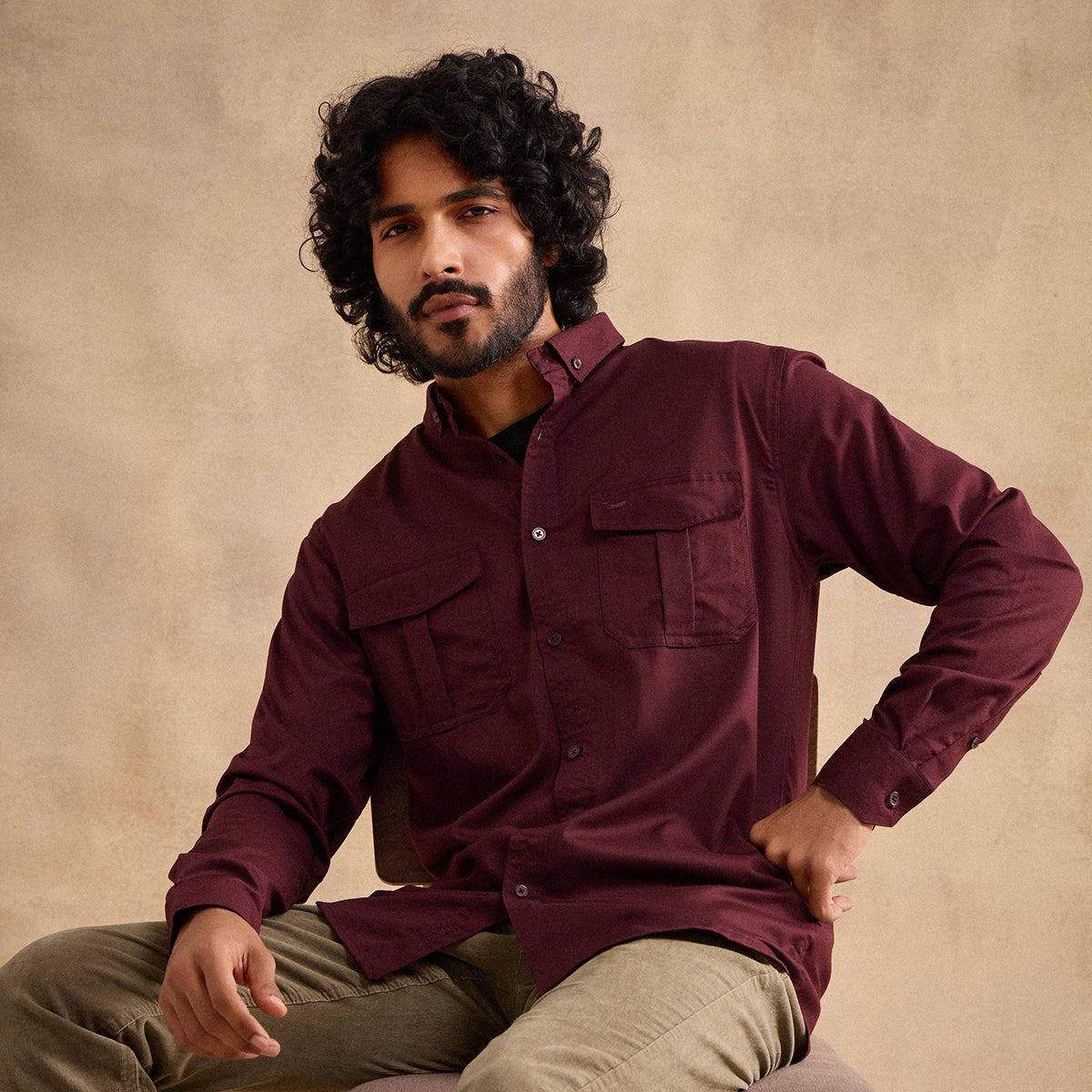 Charlie Shirt - Burgundy