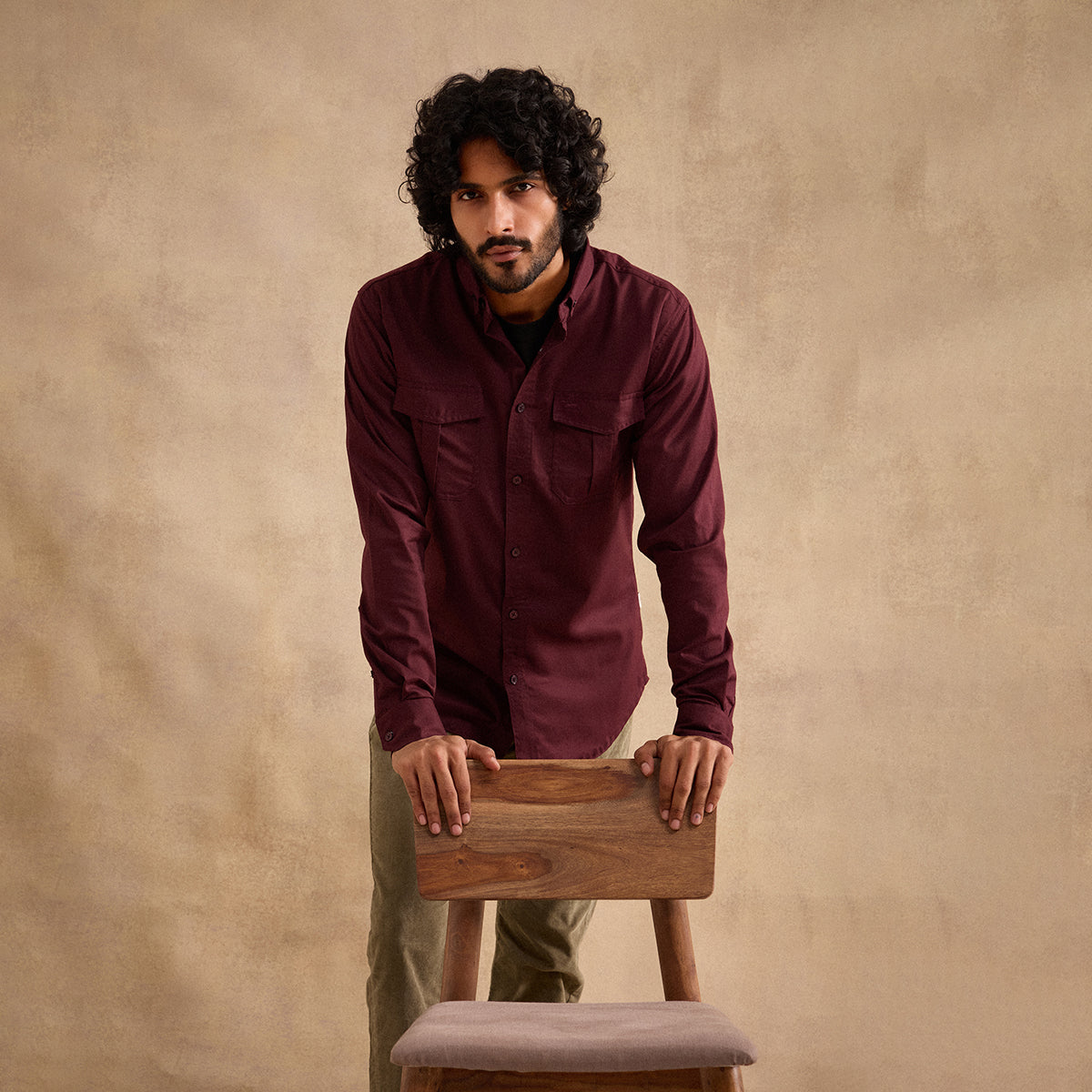 Charlie Shirt - Burgundy
