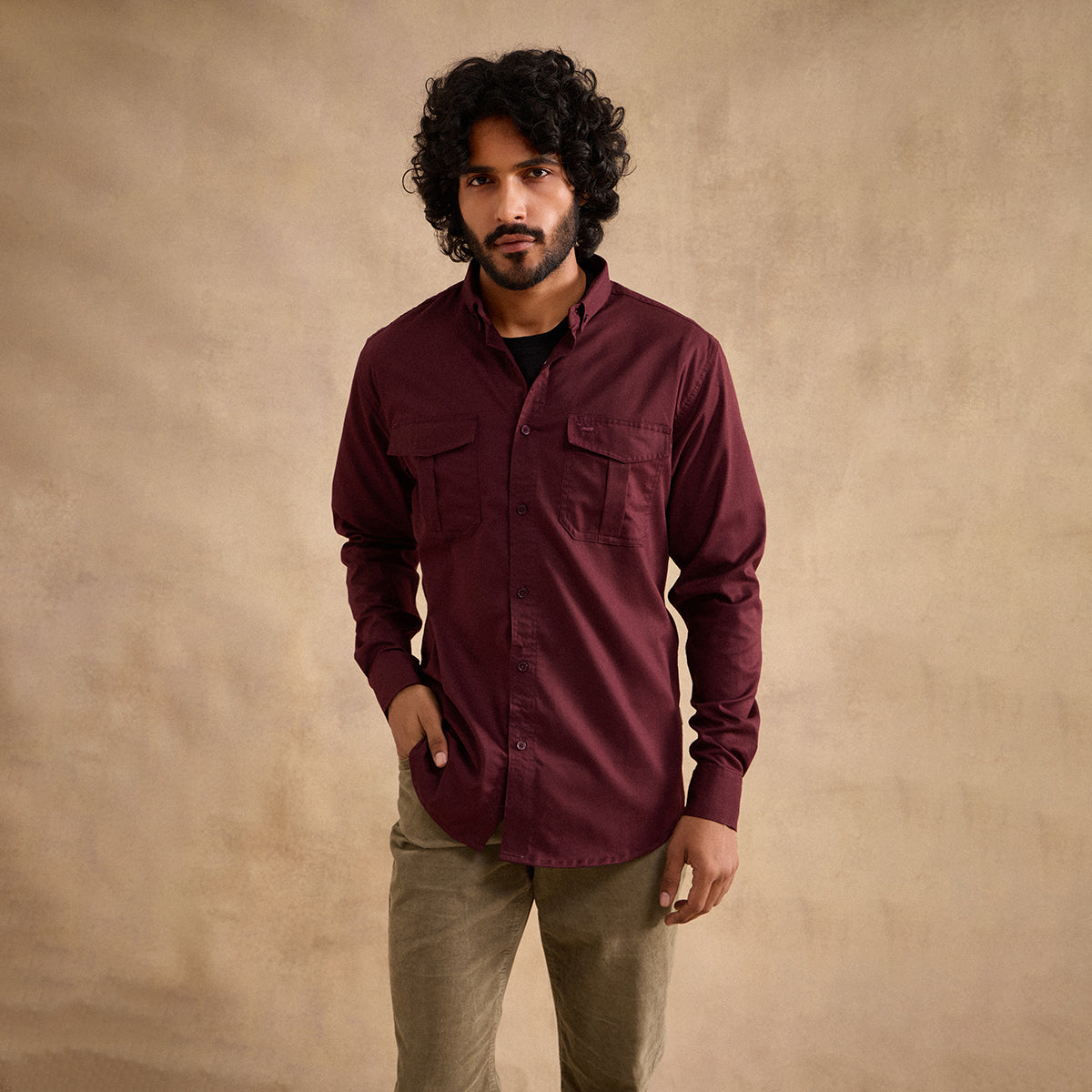 Charlie Shirt - Burgundy