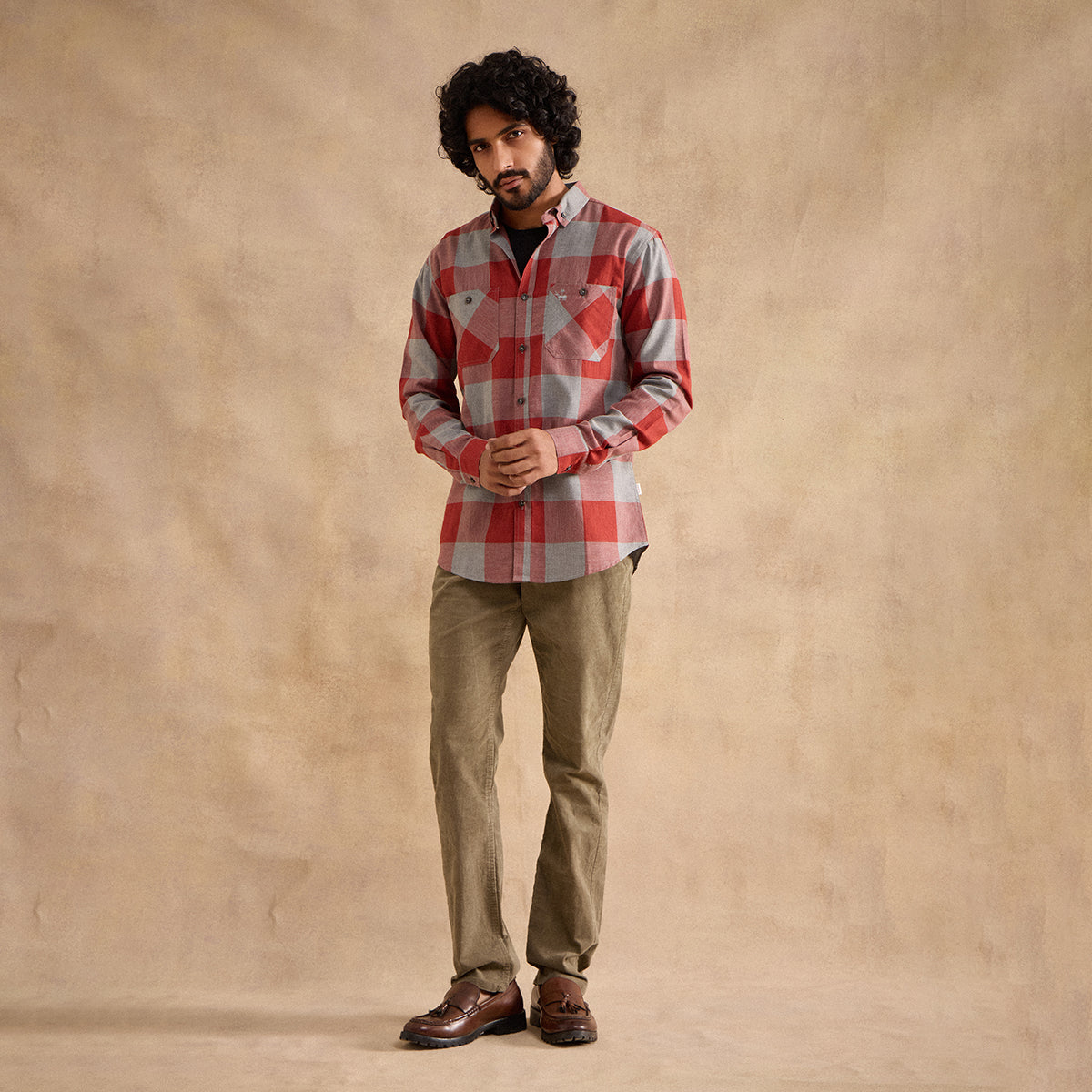 Moore Shirt - Maroon and Grey