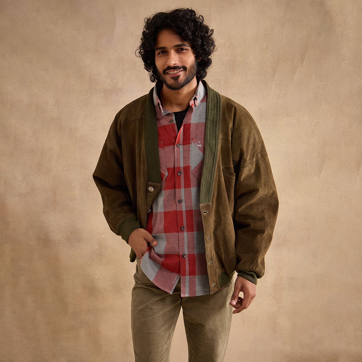 Moore Shirt - Maroon and Grey