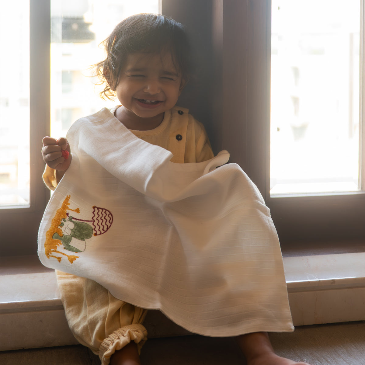 Baby Wash Cloth | Organic Muslin | Elle Multi | Set of 2