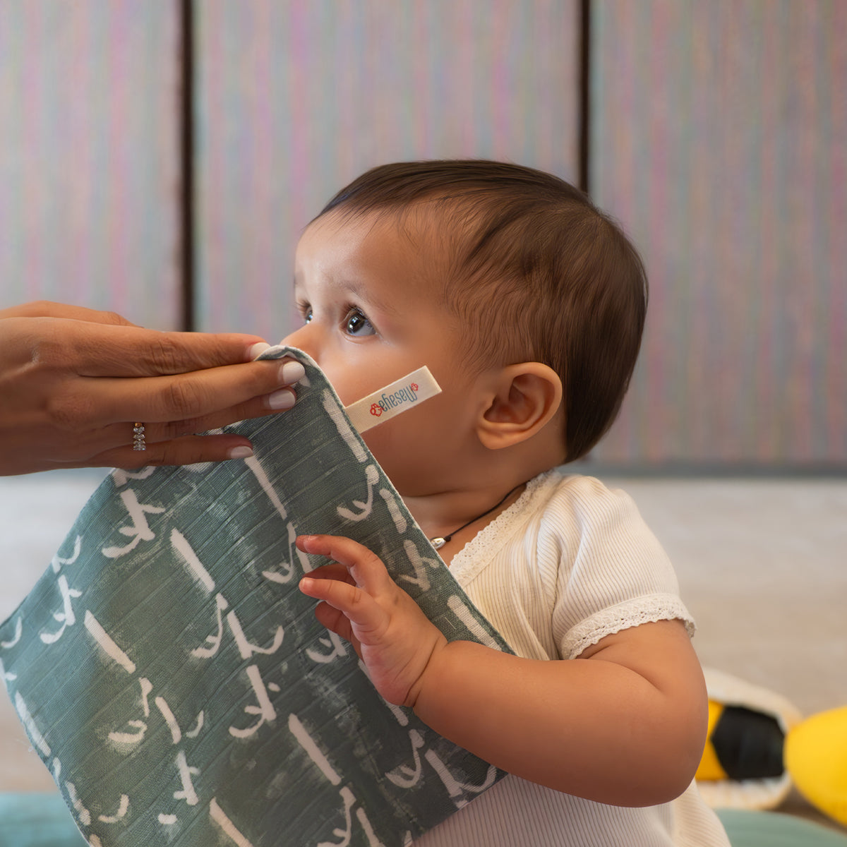 Baby Wash Cloth | Organic Muslin | Koala Purple | Set of 2