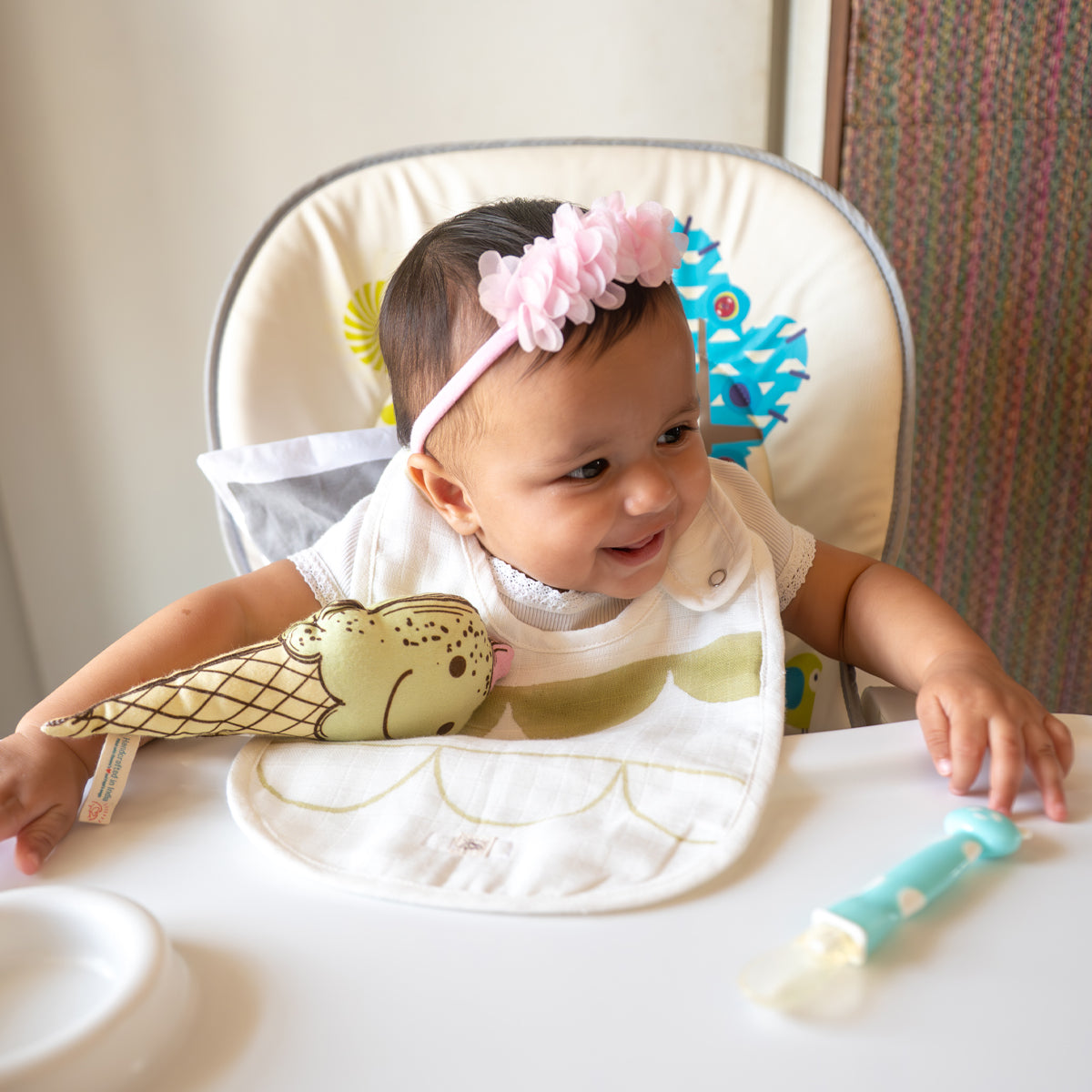 Muslin Bib Set for Babies | Circus - Peach