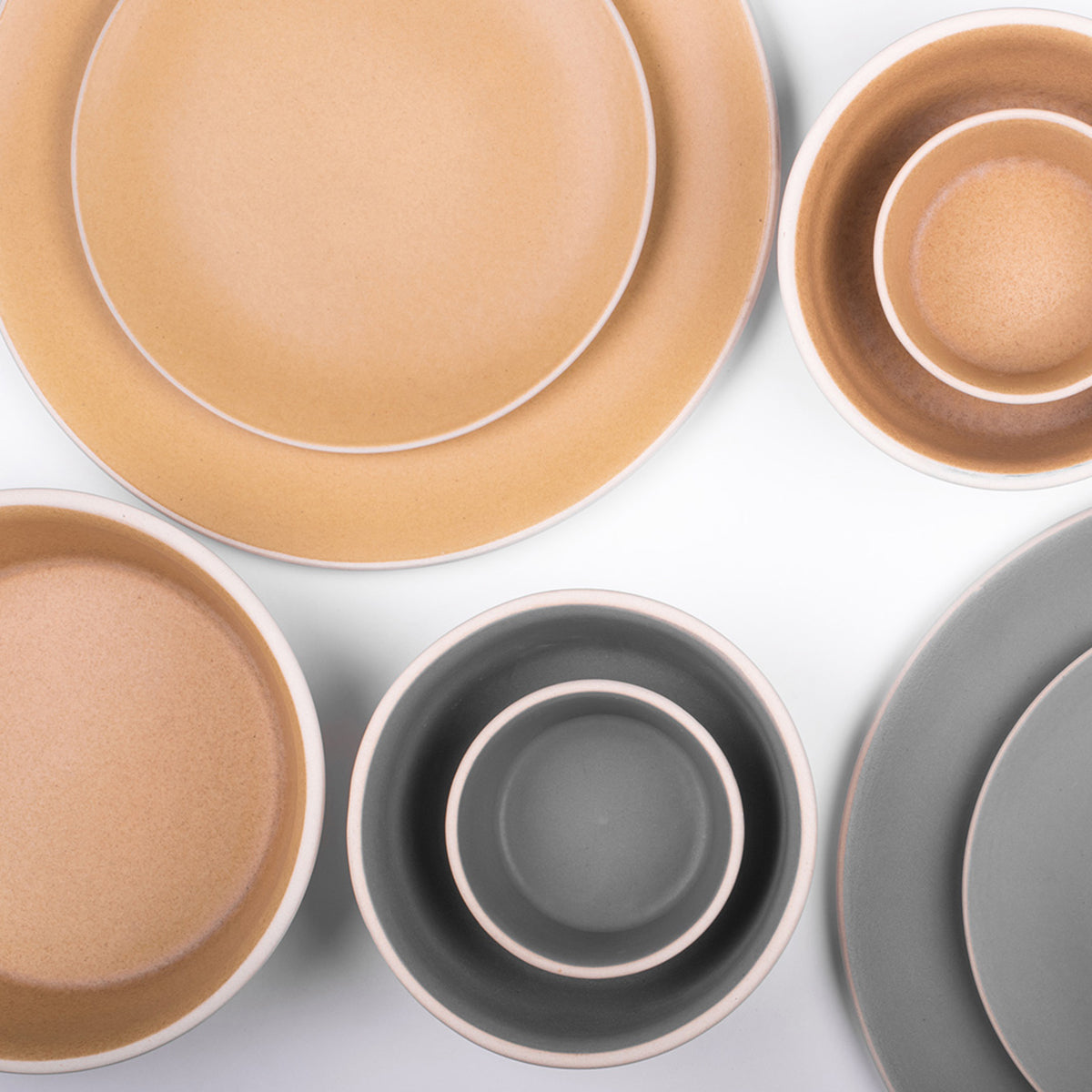 Ceramic Plates | Yellow | Set of 2