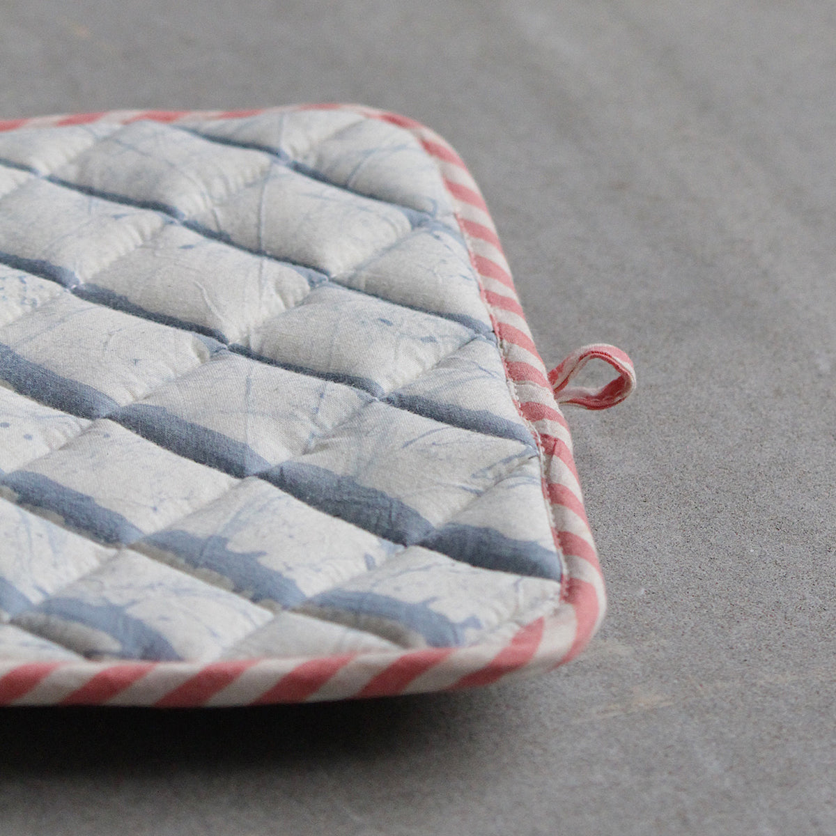 Cotton Kitchen Pot Holder | Blue | Set of 2