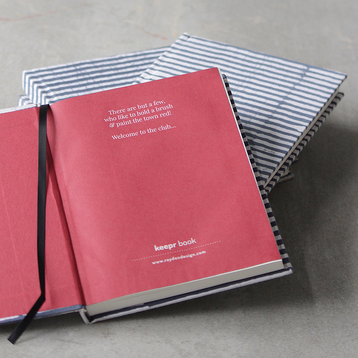 Paper Board Diary | Striped Design | Blue | A5 Size | 200 Pages