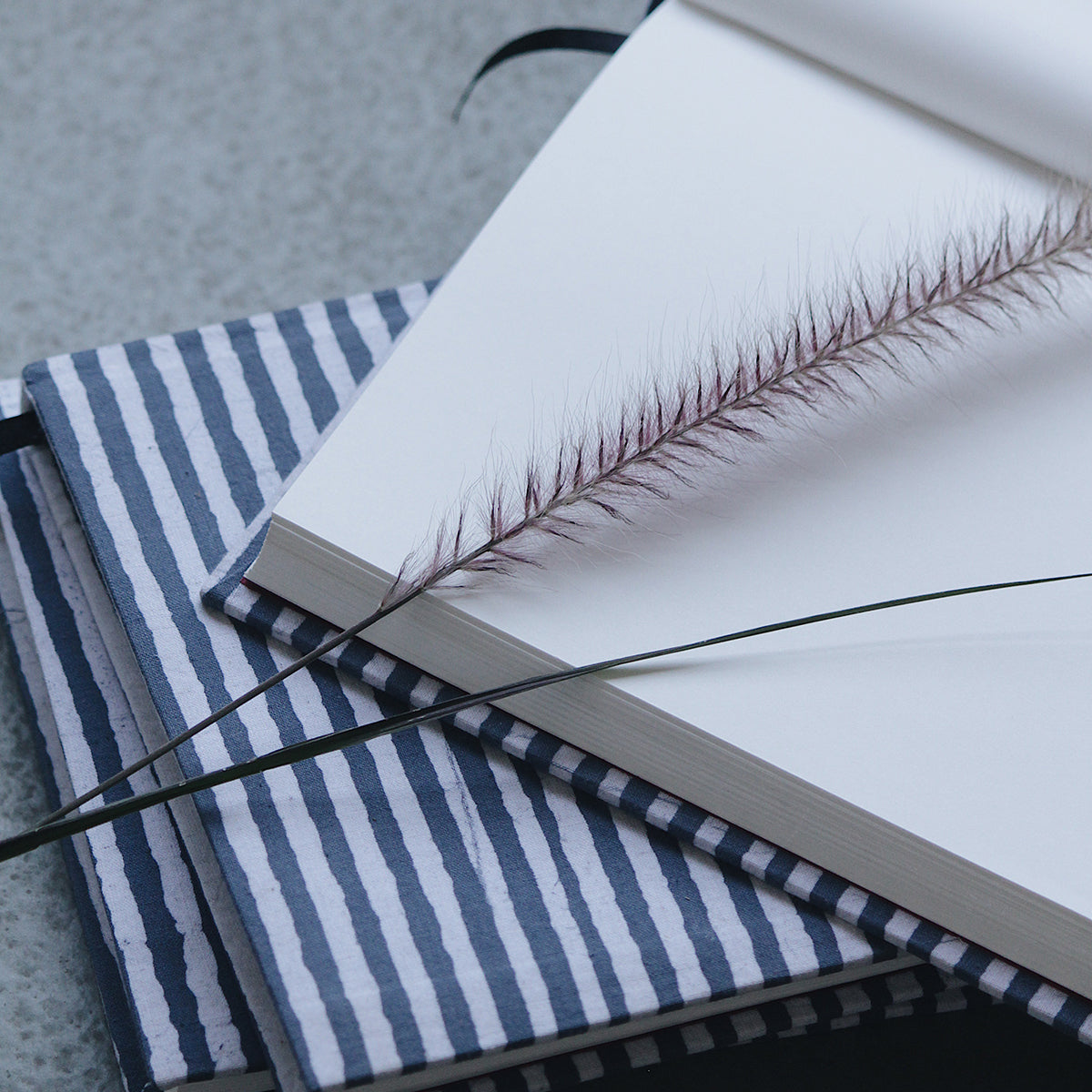 Paper Board Diary | Striped Design | Blue | A5 Size | 200 Pages