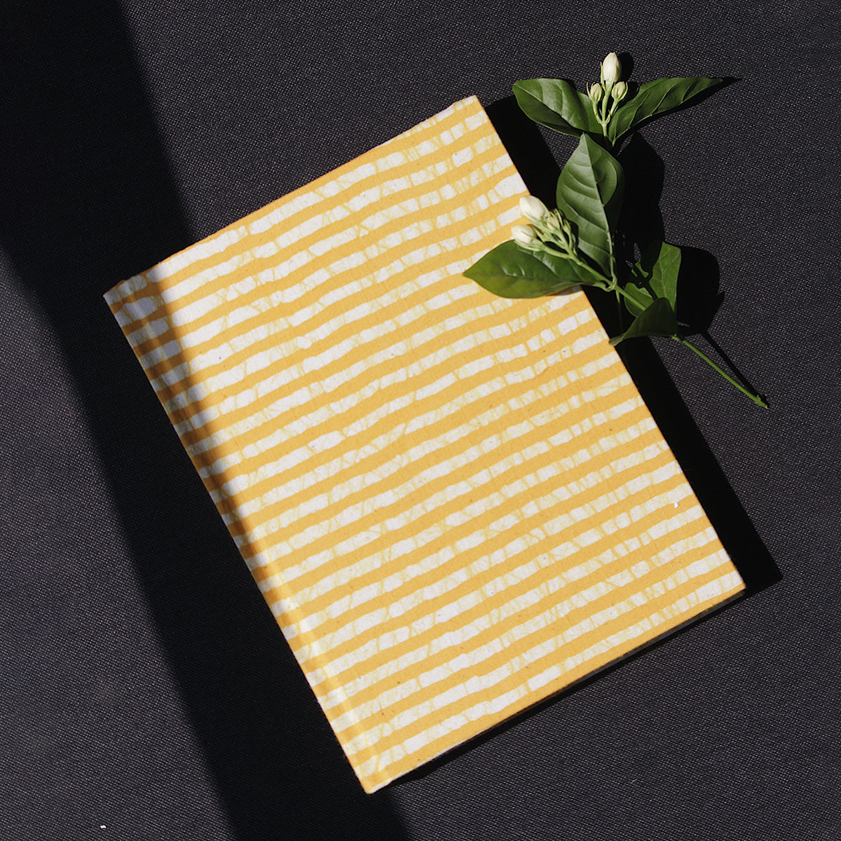 Paper Board Diary | Striped Design | Yellow | A5 Size | 200 Pages