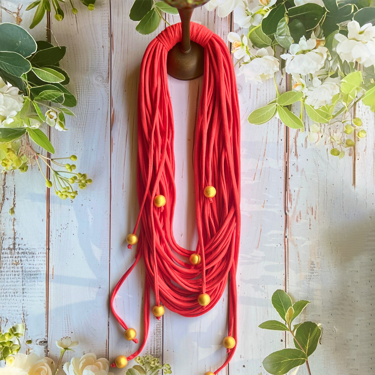 The Raas Mood Pop Handmade Fabric Necklace