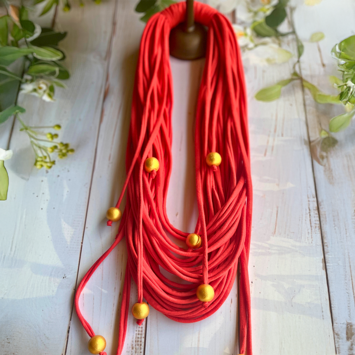 The Raas Mood Pop Handmade Fabric Necklace