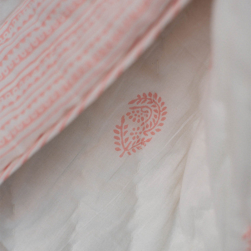 Orchid Block Printed Baby Quilt