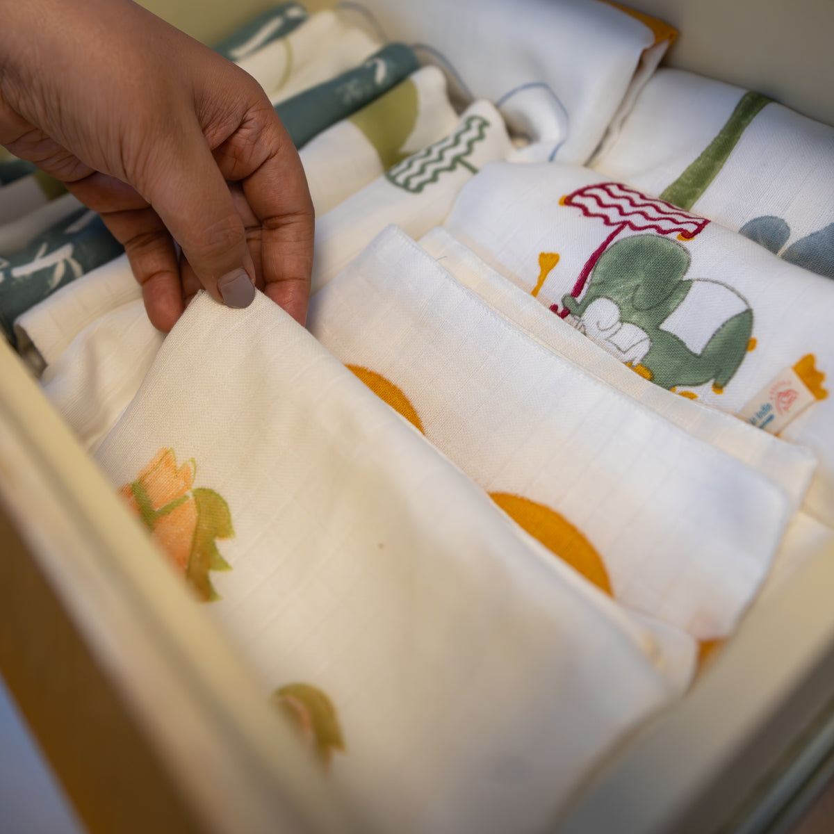 Baby Wash Cloth - Small | Organic Muslin | Set of 3