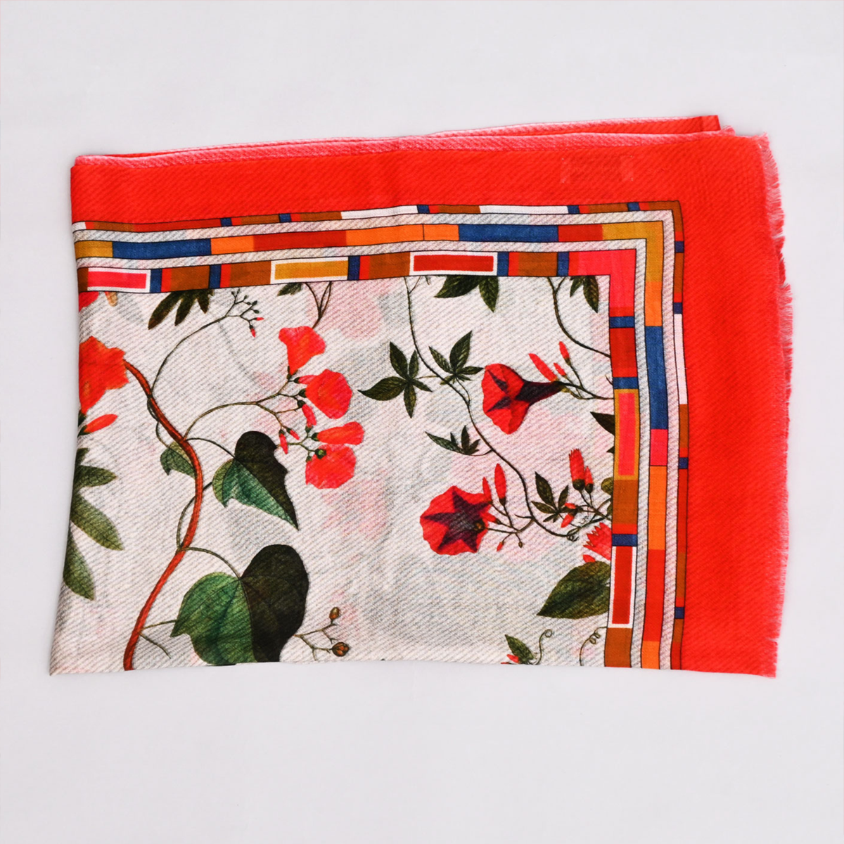 The Scarlet Bloom Bamboo Modal Stole (Red)