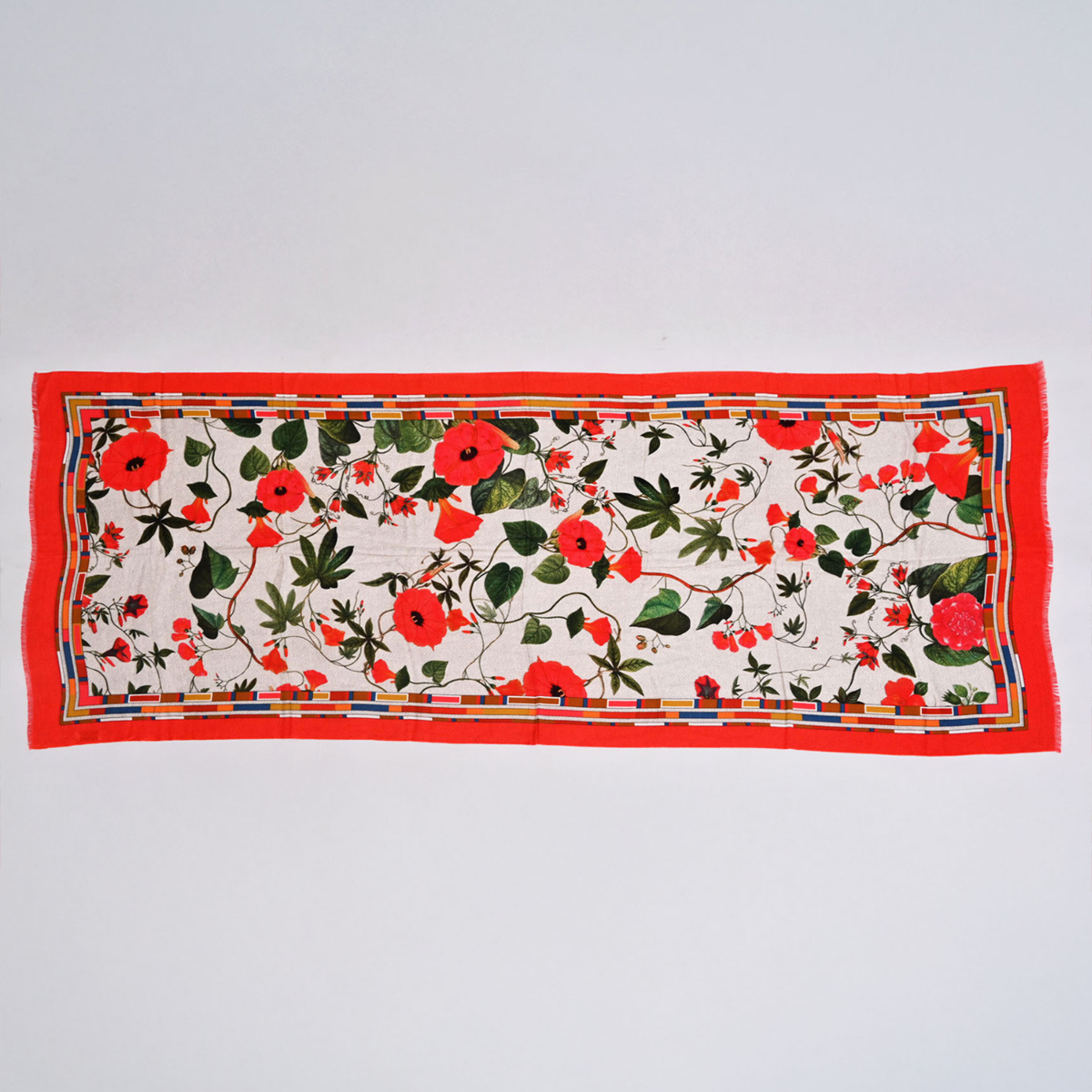 The Scarlet Bloom Bamboo Modal Stole (Red)