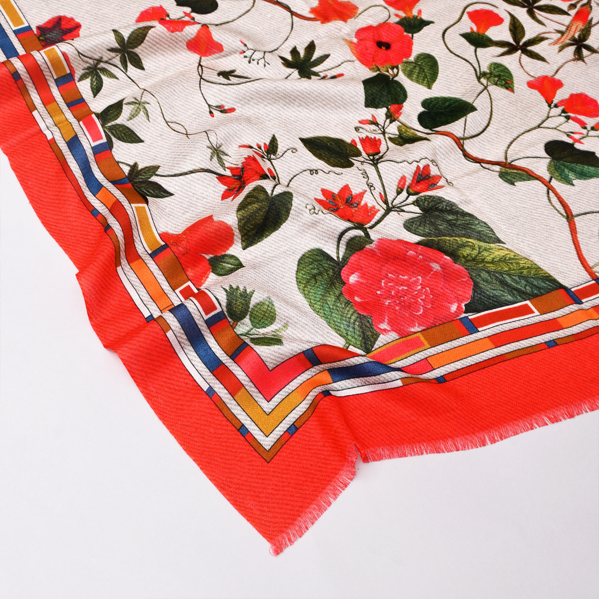 The Scarlet Bloom Bamboo Modal Stole (Red)