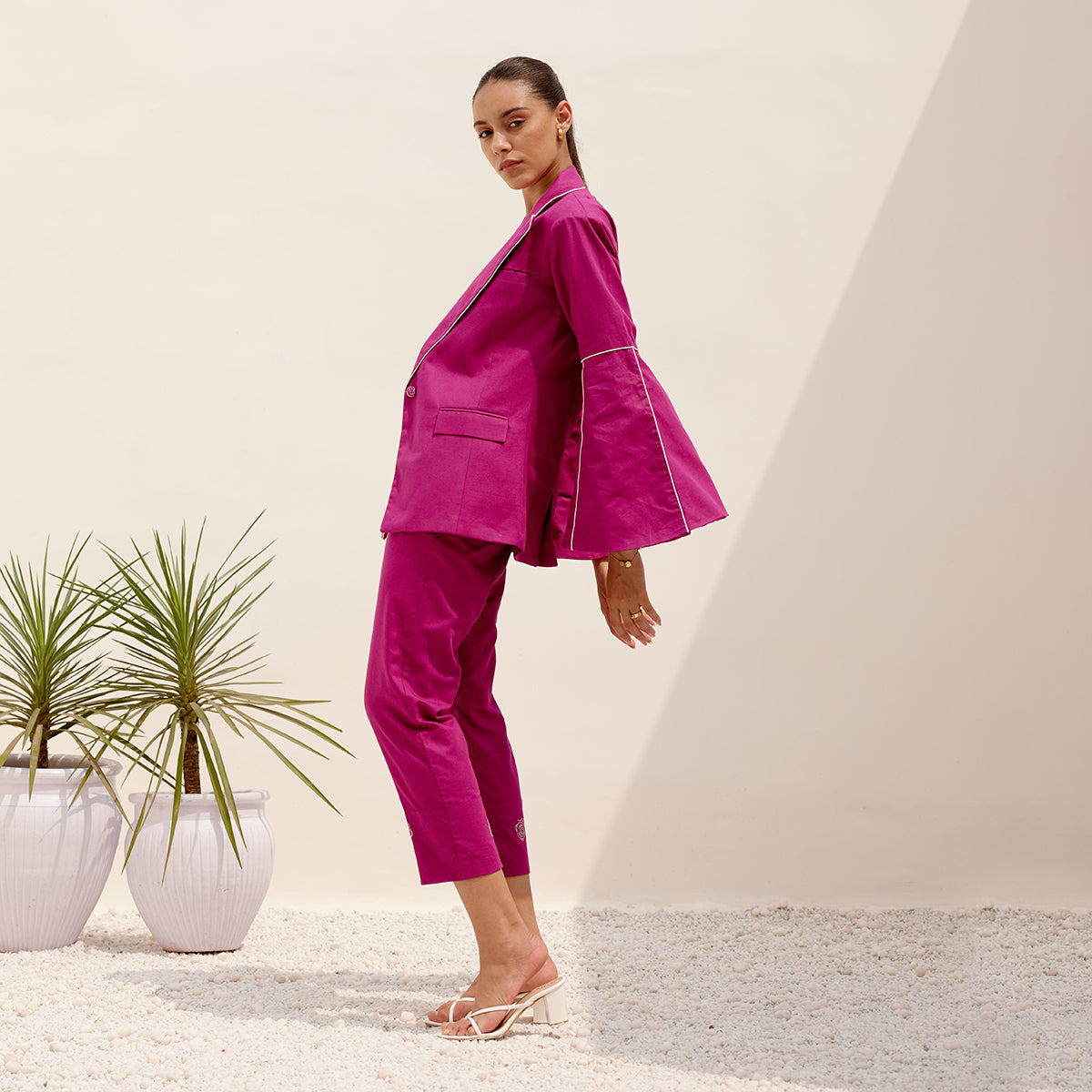 Carnival Blazer | Hemp Fabric | Magenta