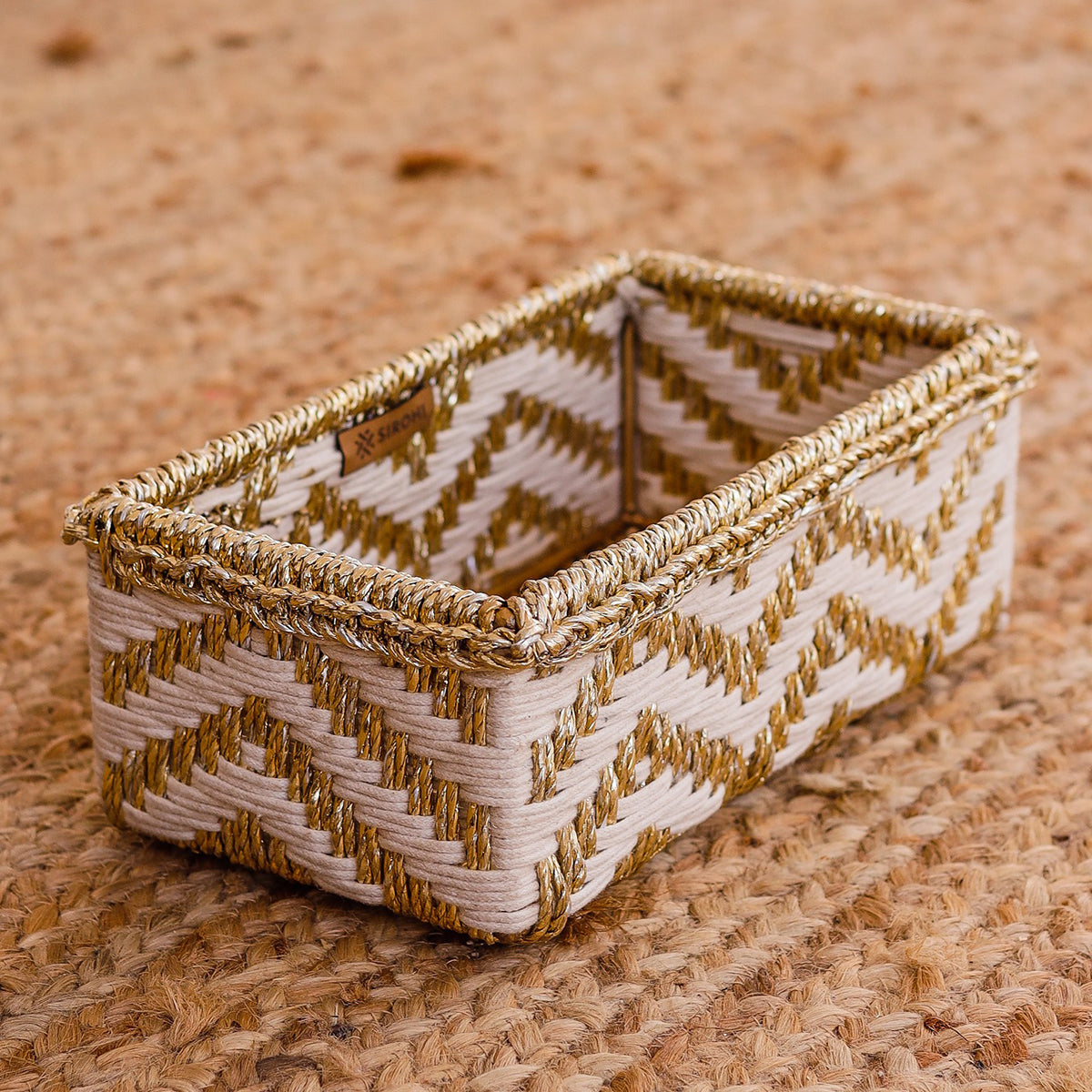 Memories Trinket Storage Tray | White & Gold | Medium | 33 cm