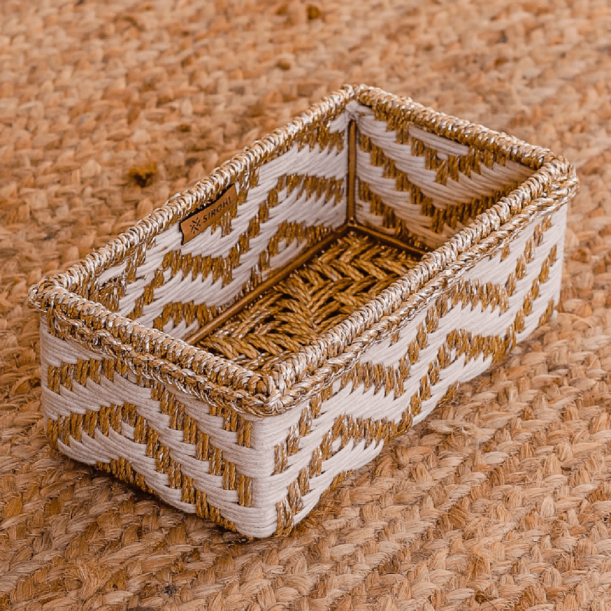 Memories Trinket Storage Tray | White & Gold | Medium | 33 cm