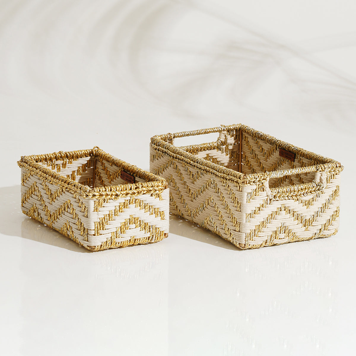 Memories Trinket Storage Tray | White & Gold | Medium | 33 cm