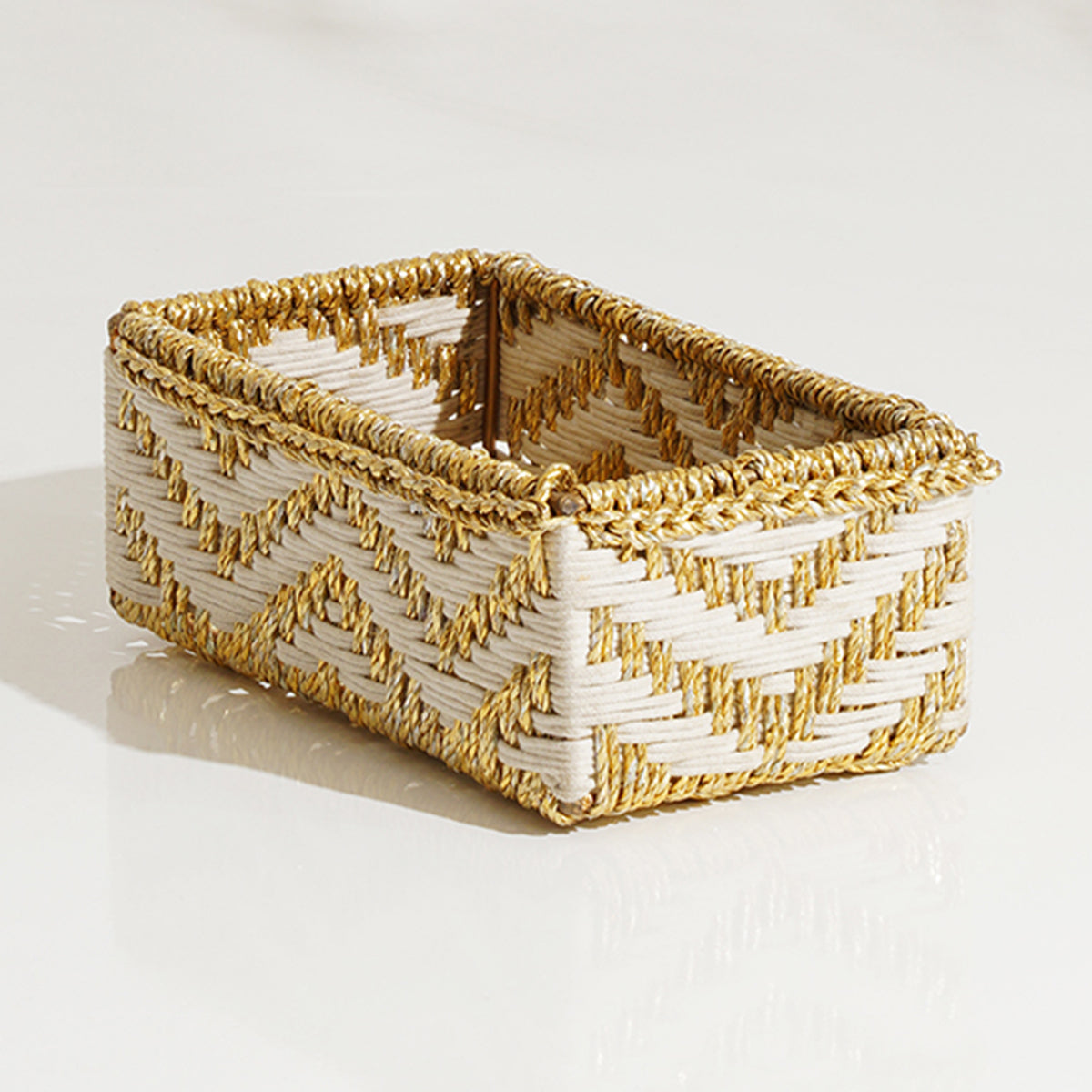 Memories Trinket Storage Tray | White & Gold | Medium | 33 cm