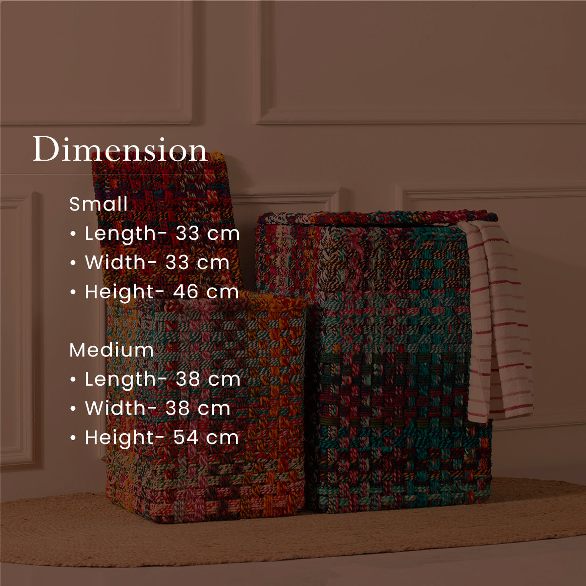 Laundry Basket | Upcycled Textile | Multicolour