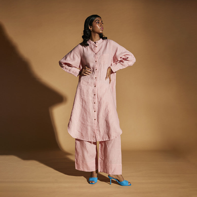 Women Linen Pants | Pyjama Pants | Pink