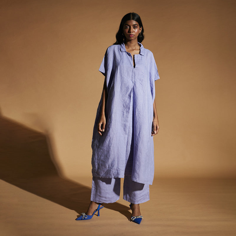 Women Linen Dress | Kaftan Dress | Lavender