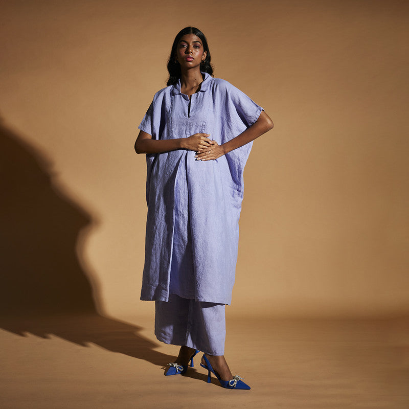 Women Linen Dress | Kaftan Dress | Lavender
