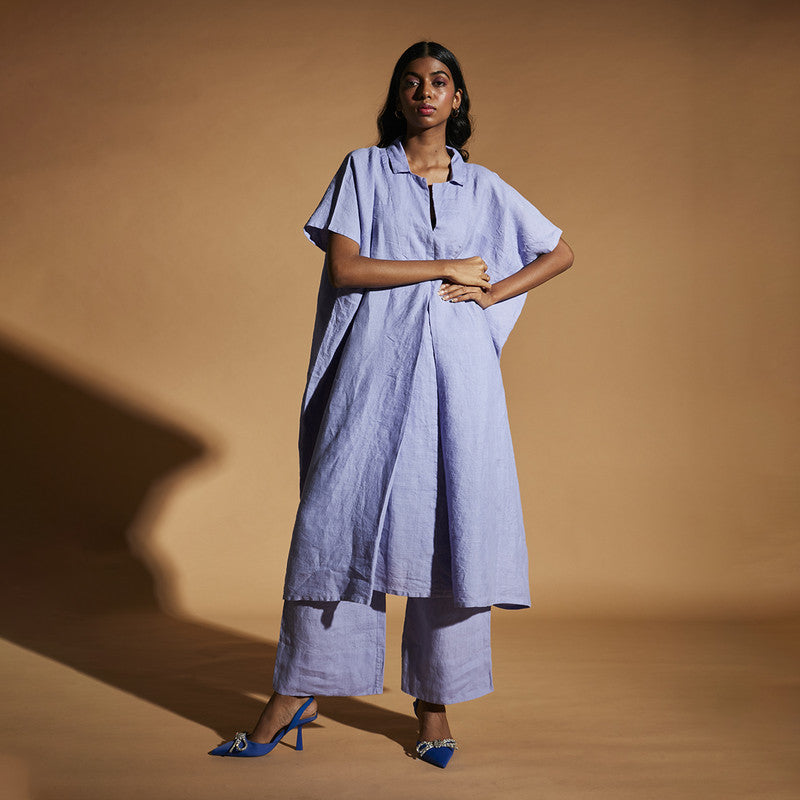 Women Linen Dress | Kaftan Dress | Lavender