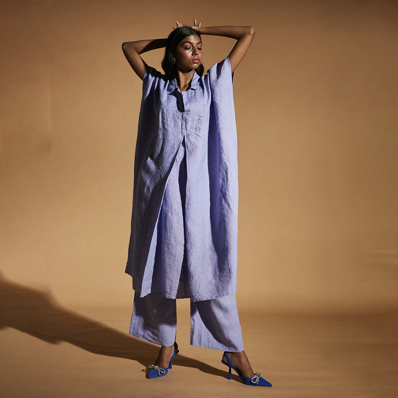 Women Linen Dress | Kaftan Dress | Lavender