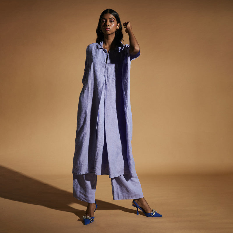 Women Linen Dress | Kaftan Dress | Lavender