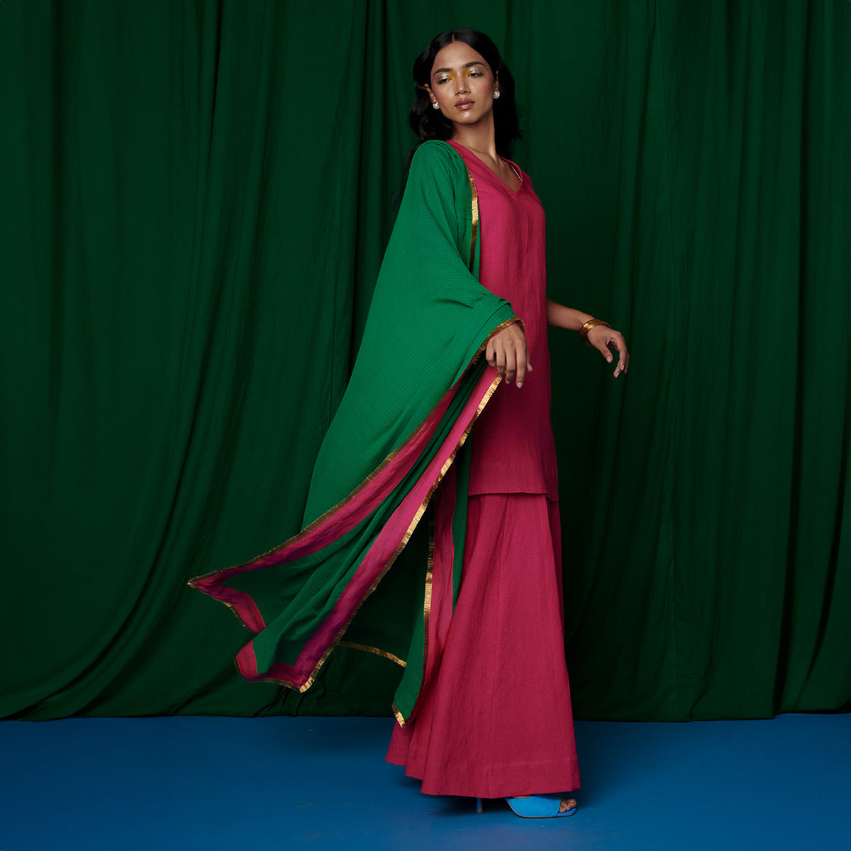 Rani Linen Sharara Set