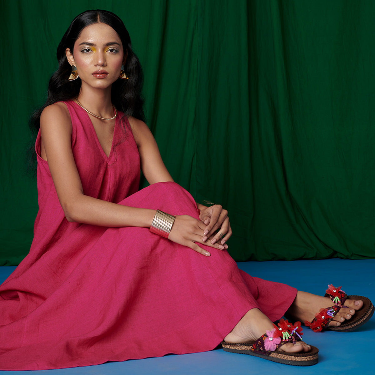 Rani Linen Flared Dress