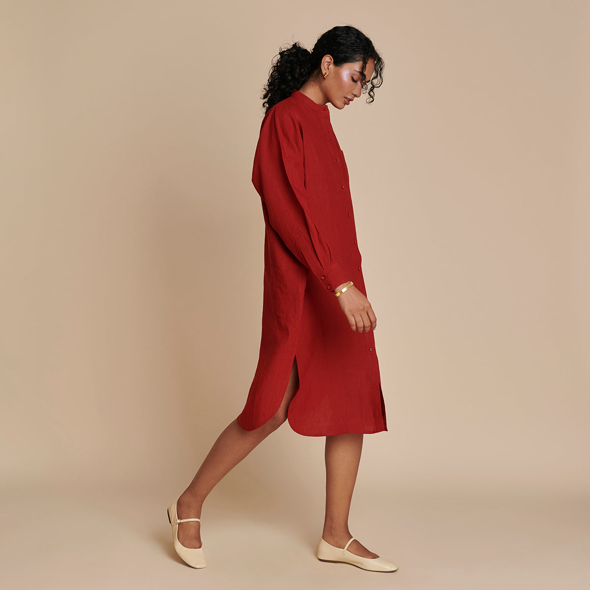 Anaar Linen Shirt Dress