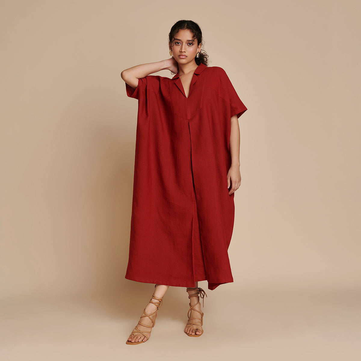 Anaar Linen Kaftan Dress