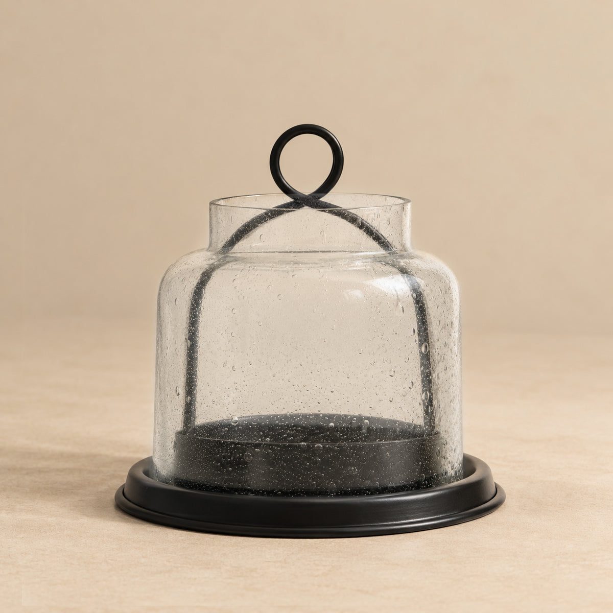 Glint Candle Stand - Clear & Black