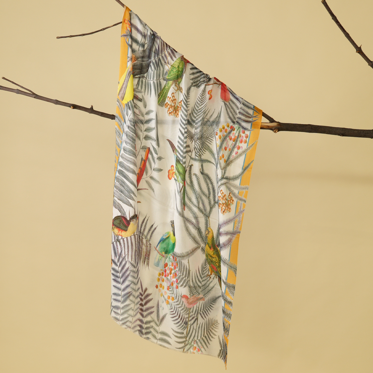 Jungle Noir Bamboo Modal Stole