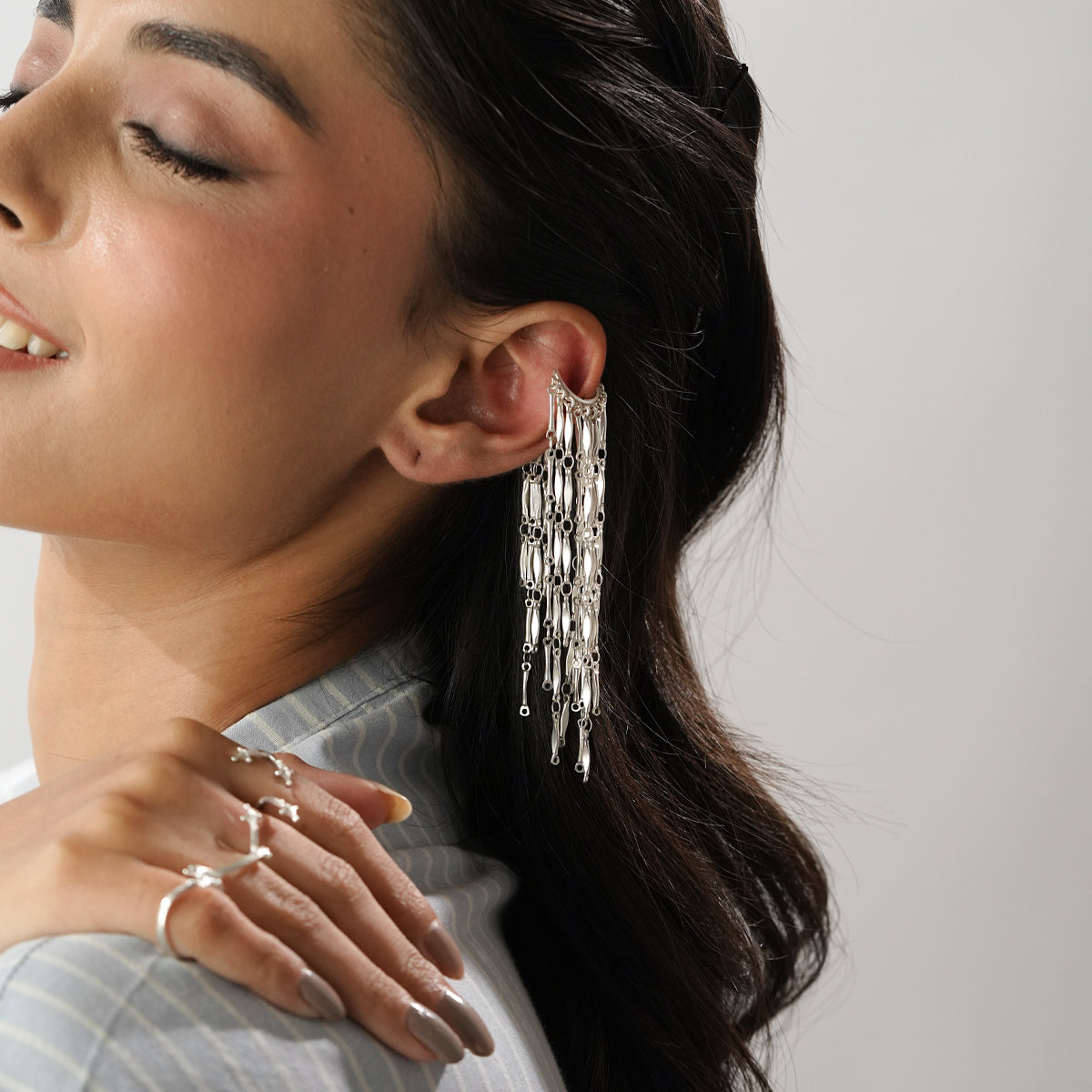 Waterfall Earcuff Silver