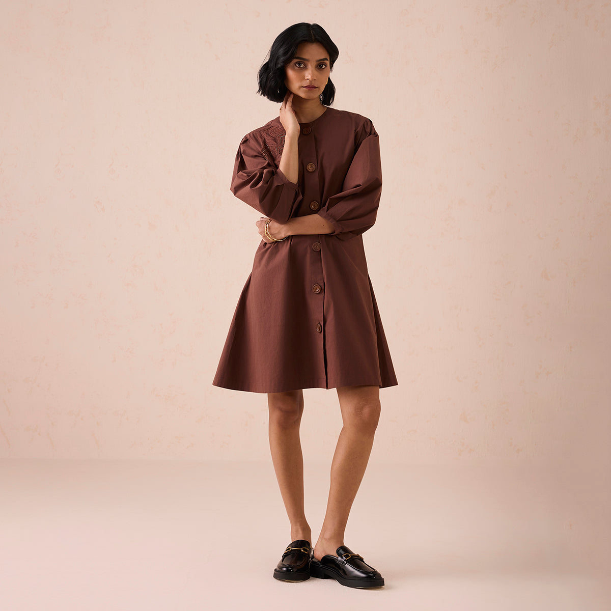 The Cocoa Organic Cotton Short Dress