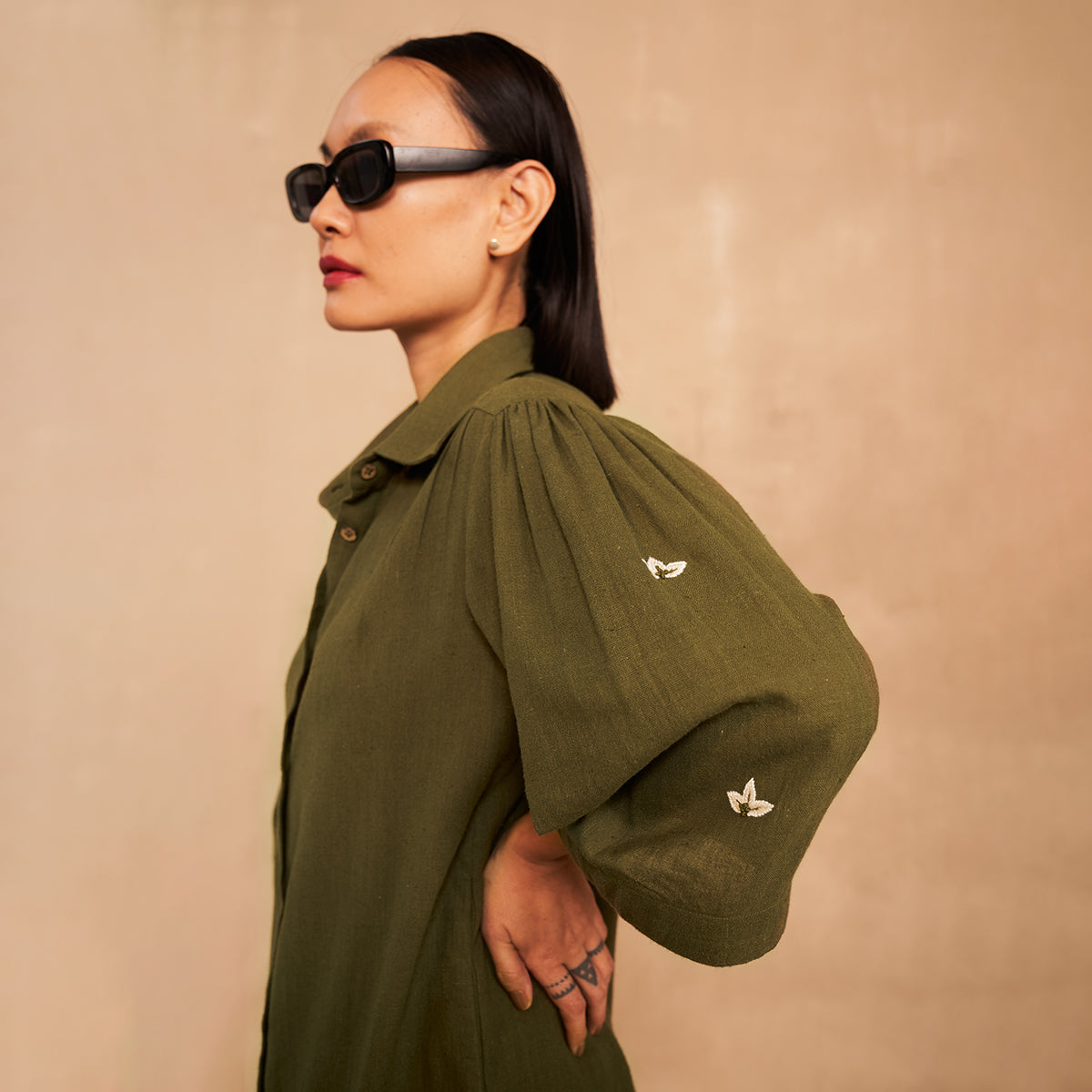 The Cosmos Handwoven Shirt Dress