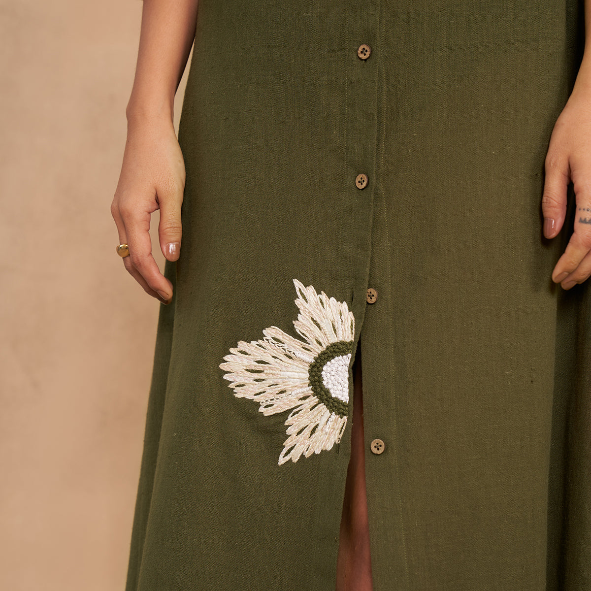 The Cosmos Handwoven Shirt Dress