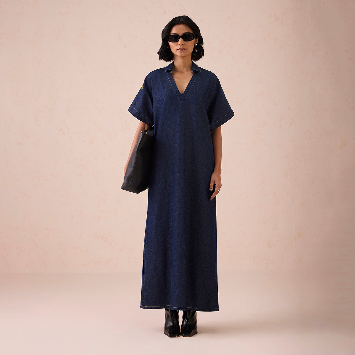 The Slow Sustainable Denim Maxi Dress